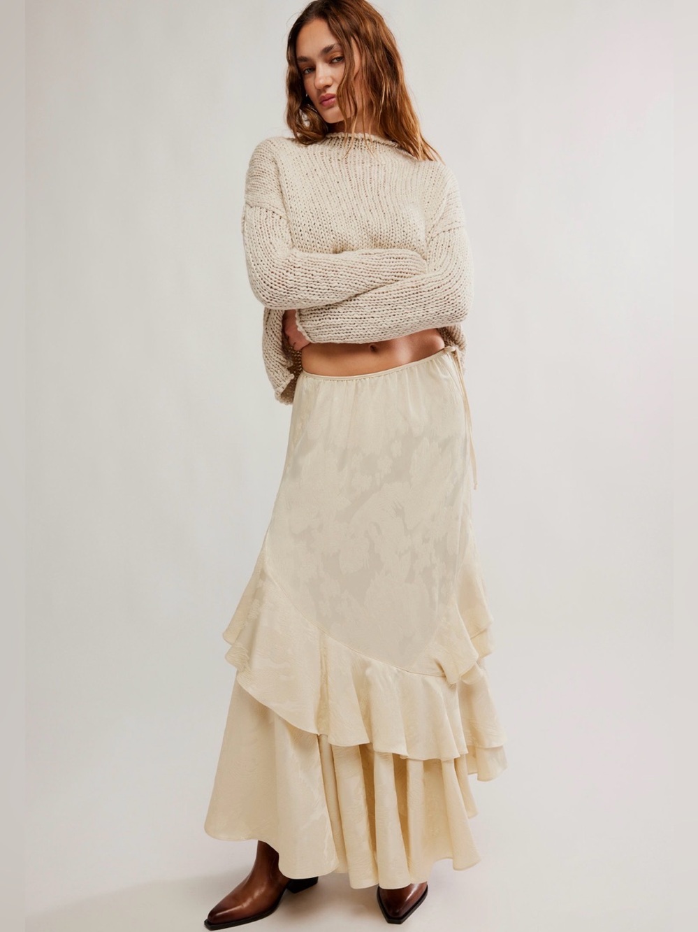 Free People Autumn Promenade Maxi Skirt